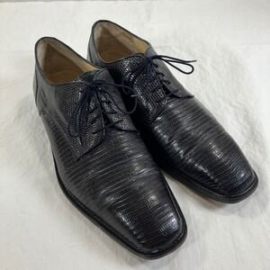 Elegant Black Leather Men's Dress Shoes